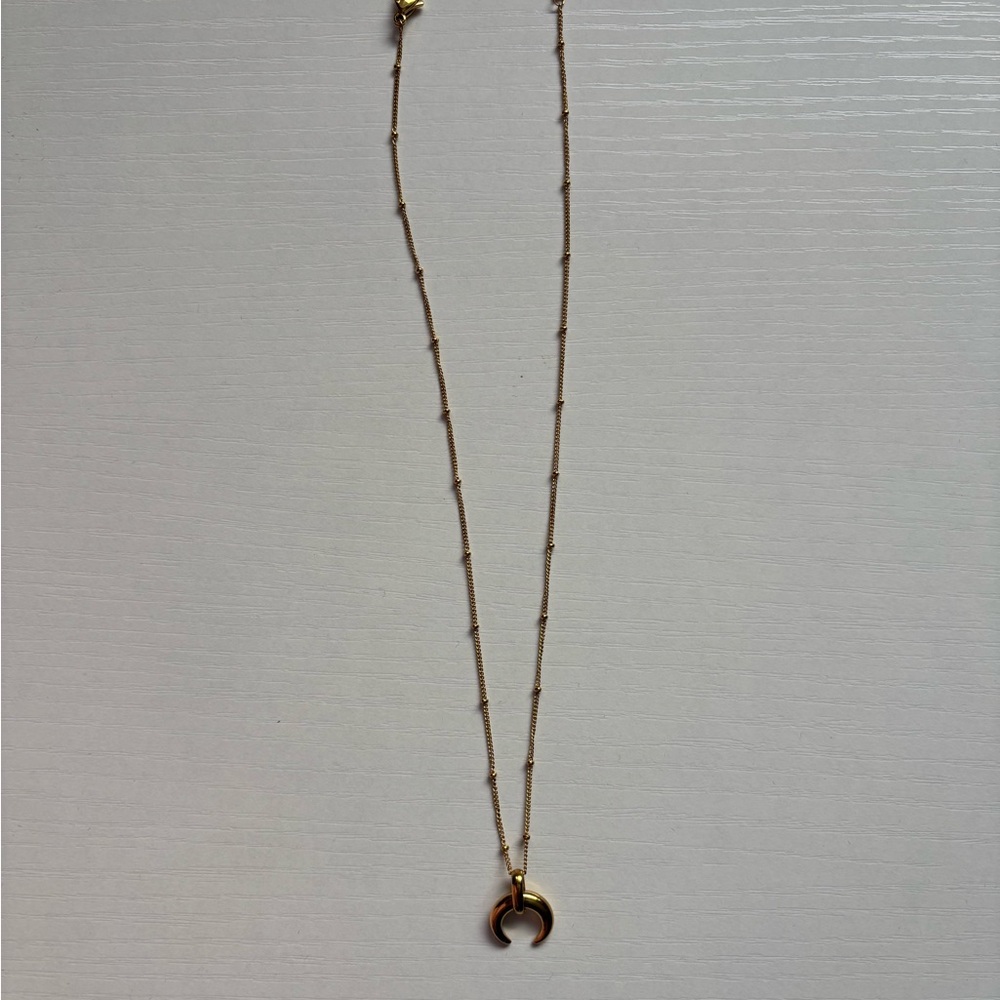 Victoria Emerson Gold Crescent Necklace